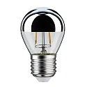 Paulmann LED Filament Top mirrored Lamp Drop SILVER, 230V, E27, 2.6W 2700K 220lm, clear