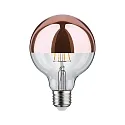 Paulmann LED Deco Globe G95 Top mirrored Lamp COPPER, 230V, E27, 6.5W 2700K 600lm