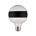 LED Deco Globe G125 Ring mirrored Lamp BLACK MATT, 230V, E27, 6.5W 2600K 640lm, dimmable, clear