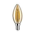 Paulmann LED Filament Candle Lamp, 230V, E14, 2.6W 2500K 260lm, gold glass clear, not dimmable