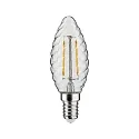 Paulmann LED Filament Candle Lamp turned, 230V, E14, 2.6W 2700K 280lm, glass clear