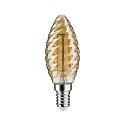 Paulmann LED Filament Candle Lamp turned, 230V, E14, 2.6W 2500K 260lm, gold glass clear