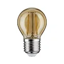 Paulmann LED Filament Drop Lamp P45, 230V, E27, 2.6W 2500K 260lm, gold glass clear