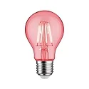 LED Deco Filament Pear Lamp RED NonDim, 230V, E27, 1.3W 1000K 40lm, glass clear