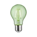 LED Deco Filament Pear Lamp GREEN NonDim, 230V, E27, 1W 4900K 170lm, glass clear