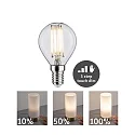LED Filament Drop Lamp P35, 230V, E14,  5W 2700K 432lm, 3-step dimmable, clear