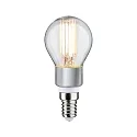 Paulmann LED Filament Drop Lamp P45, 230V, E14, 5W 1800-3000K 470lm, dim-to-warm, clear/grey