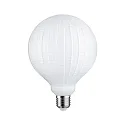 Paulmann filament lamp globe GLOBE G125 WHITE LAMPION V3 ribbed G125 matt E27 4,3W 400lm 3000K CRI >80 dimmable