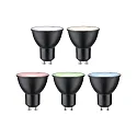 Paulmann WIFI LED Smart light bulb RGBW set of 3, ZigBee controllable GU10 4,8W 350lm 2200-6500K 38° CRI 80-89 dimmable