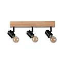 Paulmann spot ARVID 3 flames E27, black dimmable