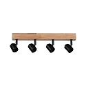 spot ARVID 4 flames E27, black dimmable