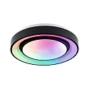 wall and ceiling luminaire RAINBOW DYNAMIC small, tunable white, RGB IP20, black, white dimmable