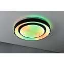 Paulmann wall and ceiling luminaire RAINBOW DYNAMIC large, tunable white, RGB IP20, black, white dimmable