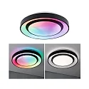 Paulmann wall and ceiling luminaire RAINBOW DYNAMIC large, tunable white, RGB IP20, black, white dimmable
