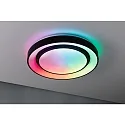 Paulmann wall and ceiling luminaire RAINBOW DYNAMIC large, tunable white, RGB IP20, black, white dimmable