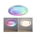 Paulmann wall and ceiling luminaire RAINBOW DYNAMIC small, tunable white, RGB IP20, chrome, white dimmable