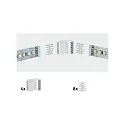 Paulmann Accessories for MAX LED STRIPE Corner connector, set of 4, white, incl. 8 plug connectors