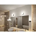 Paulmann wall and ceiling luminaire GOVE IP44, chrome, mat 