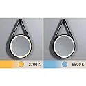 Paulmann mirror with lighting MIRO Ø 40CM round, tunable white, with suspension kit IP44, black matt 