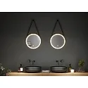 Paulmann mirror with lighting MIRO Ø 40CM round, tunable white, with suspension kit IP44, black matt 