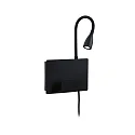 reading lamp HALINA LED with USB connection IP20, black 