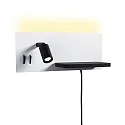 reading lamp SERRA LED with USB connection, right IP20, black, white dimmable