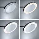 mirror with lighting MASUA IP44 - 3X ZOOM 3-fold, round, with flex arm, CCT Switch, tiltable IP44 / IP20, black matt 