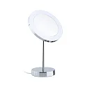 mirror with lighting MASUA IP44 - 3X ZOOM 3-fold, round, CCT Switch, with plug, adjustable IP44 / IP20, chrome 