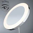 mirror with lighting MASUA IP44 - 3X ZOOM 3-fold, round, CCT Switch, with plug, adjustable IP44 / IP20, chrome 