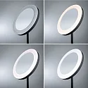 Paulmann mirror with lighting MASUA IP44 - 3X ZOOM 3-fold, round, CCT Switch, with plug, adjustable IP44 / IP20, black matt 