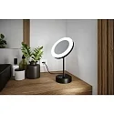 Paulmann mirror with lighting MASUA IP44 - 3X ZOOM 3-fold, round, CCT Switch, with plug, adjustable IP44 / IP20, black matt 