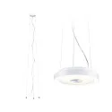 pendant suspension VOLEA 3-fold, adjustable, silver, white