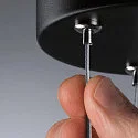 pendant suspension VOLEA 3-fold, adjustable, black, silver