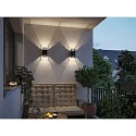 Paulmann outdoor wall luminaire THARIN up / down, square, adjustable IP44, black 