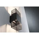 Paulmann outdoor wall luminaire THARIN up / down, square, adjustable IP44, black 