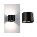 Paulmann battery wall luminaire NYORA UP&DOWN round IP44, black 