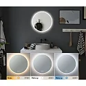 Paulmann mirror with lighting MIRRA LED Ø 60CM round, CCT Switch, with touch dimmer, with heating function IP44, white matt dimmable