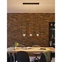 Paulmann pendant luminaire ALDAN LED up / down, 3 flames, brushed aluminium, black dimmable