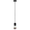 Paulmann Marble Pendant luminaire NEORDIC NORDIN, E27 max. 20W, handmade, black / copper matt