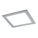 Paulmann LED Recessed luminaire QUALITY PREMIUM PANEL LED, square, IP44, 1x18W, 4000K, 230V, 220x220mm, chrome matt