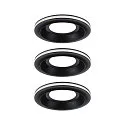 recessed luminaire SORMUS round, set of 3 IP65, black matt  3x 6,5W 560lm 3000K 100° 100° CRI >80