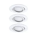 recessed luminaire BASE COIN LED swivelling, set of 3, ZigBee controllable LED IP20