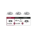 Set of 3 Recessed luminaire CHOOSE, swivelling, IP23, 230V, max. 3x 10W Ø5.1cm, chrome