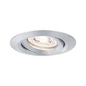 Paulmann Recessed spot LED NOVA MINI PLUS with LED Module, IP23, swivelling, 230V, 4.2W 2700K 300lm 38°, dimmable, alu turned