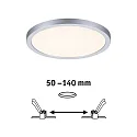 LED Recessed Panel AERO VariFit Zigbee TW, round, IP44, Ø17.5cm, 15W Tuneable White, chrome matt