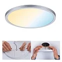 LED Recessed Panel AERO VariFit Zigbee TW, round, IP44, Ø23cm, 18W Tuneable White, chrome matt