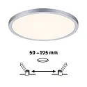LED Recessed Panel AERO VariFit Zigbee TW, round, IP44, Ø23cm, 18W Tuneable White, chrome matt