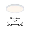 Paulmann LED Recessed Panel AERO VariFit DIM, round, IP44, Ø 17.5cm, 15W 3000K, 3-step dimmable, white