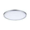 LED Recessed Panel AERO VariFit DIM, round, IP44, Ø 23cm, 18W 4000K, 3-step dimmable, chrome matt
