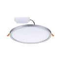 LED Recessed Panel AERO VariFit DIM, round, IP44, Ø 23cm, 18W 4000K, 3-step dimmable, chrome matt
